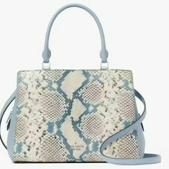 Kate Spade Designer Leila Animal Snake Print Embossed Crossbody